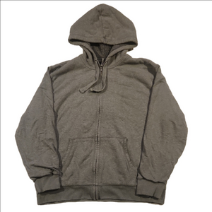 Basic Editions Men's Gray Heavy Zip-Up Hoodie